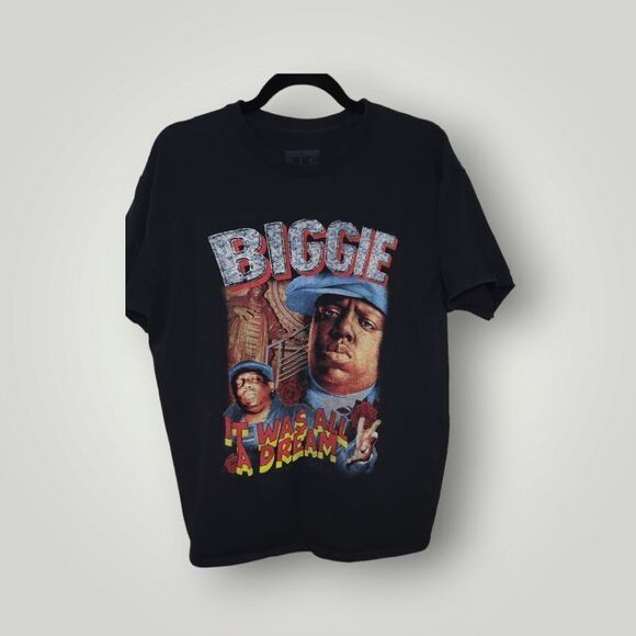 Notorious Big shirt Rap tee Hip Hop tee Black short sleeve Crew Neck Large - Picture 5 of 7